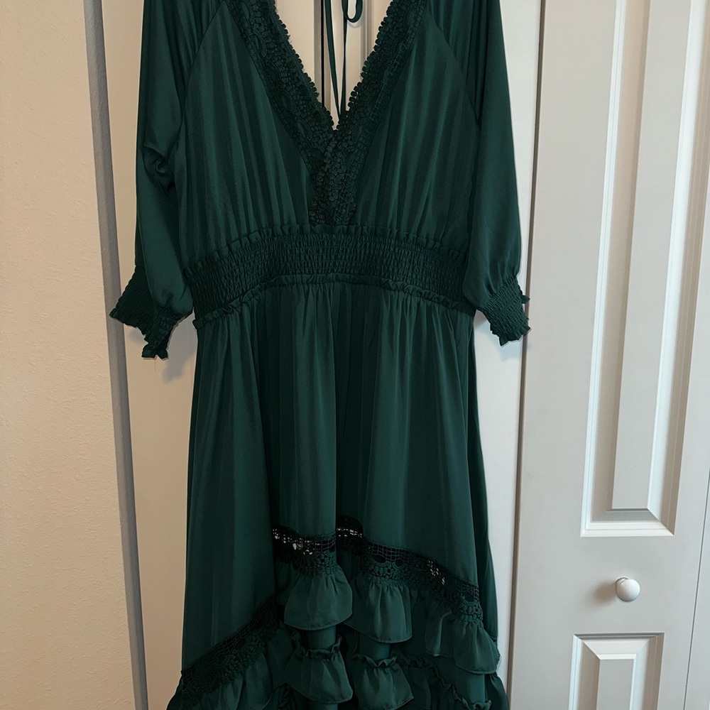 Baltic Born Deep Green Long Sleeve Dress - Picture 3 of 4